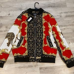 *NEW* Baroque Leopard Print XL Bomber Jacket